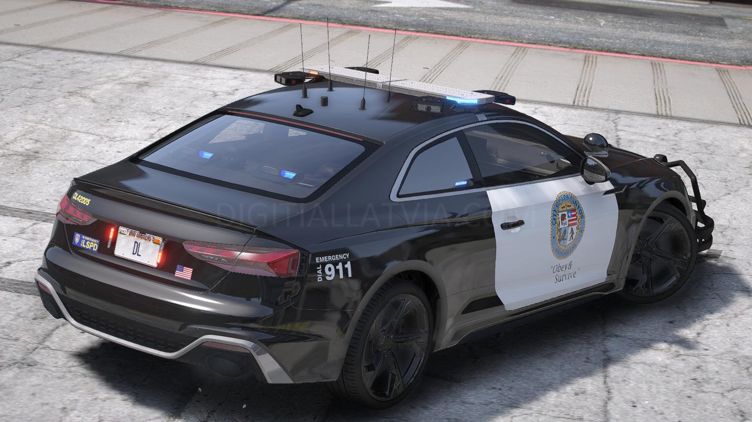 Audi RS5 Police 2022 | Debadged | Template - Image 2