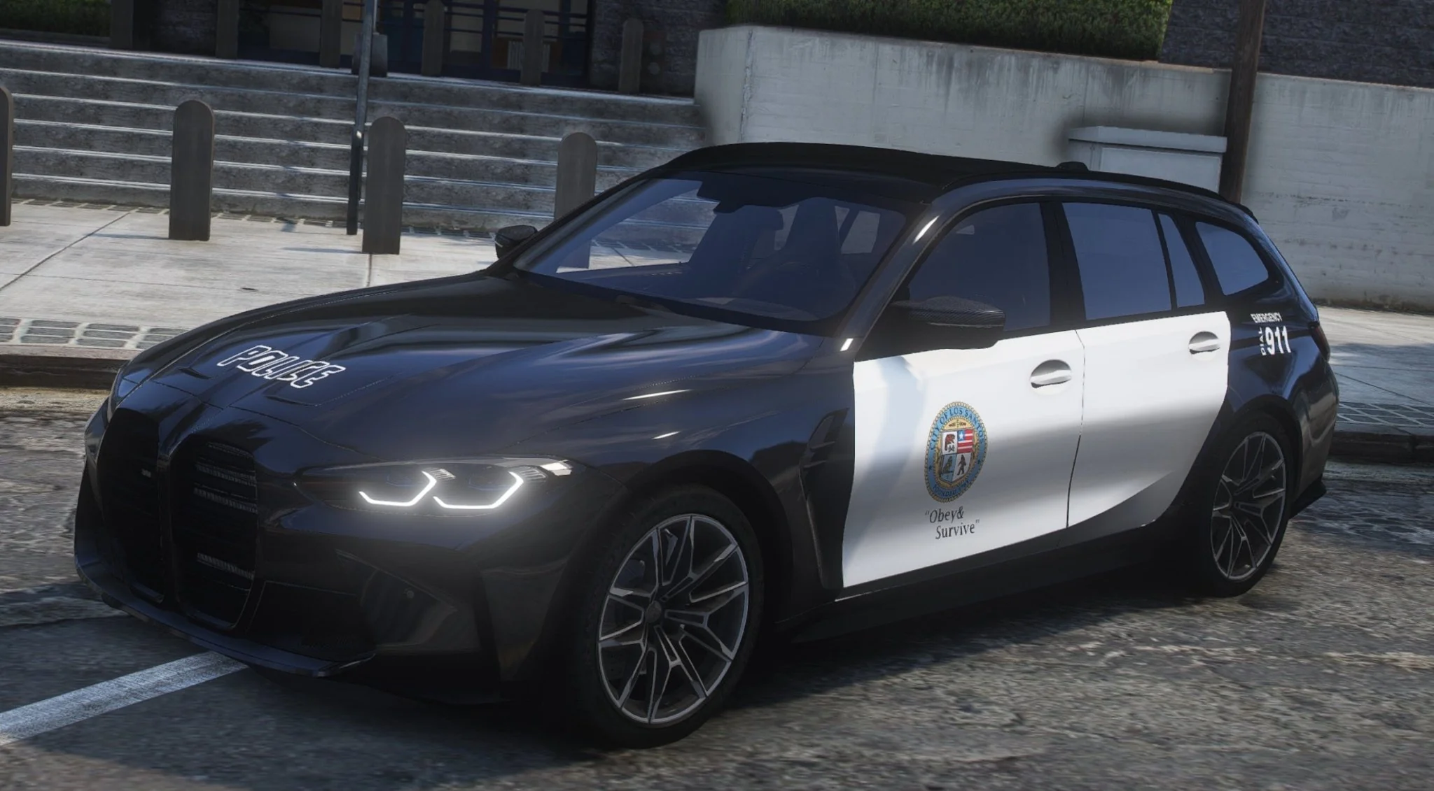 BMW M3 G80 Touring LSPD | Debadged | Template - Image 6