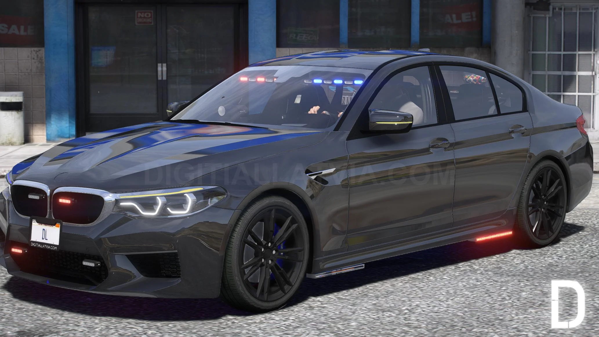 BMW M5 F90 2019 Police | Debadged | Template - Image 10