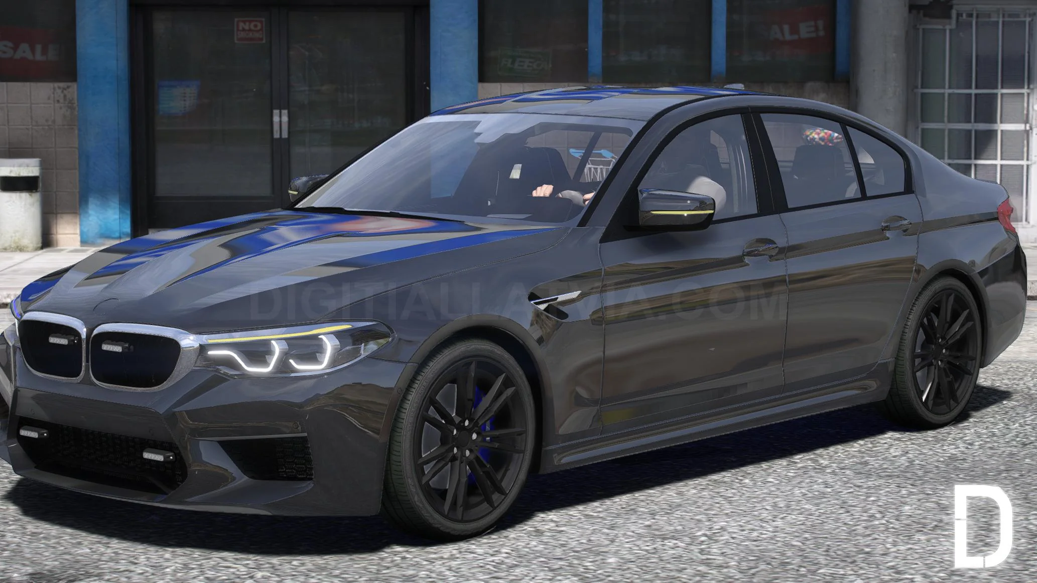 BMW M5 F90 2019 Police | Debadged | Template - Image 11