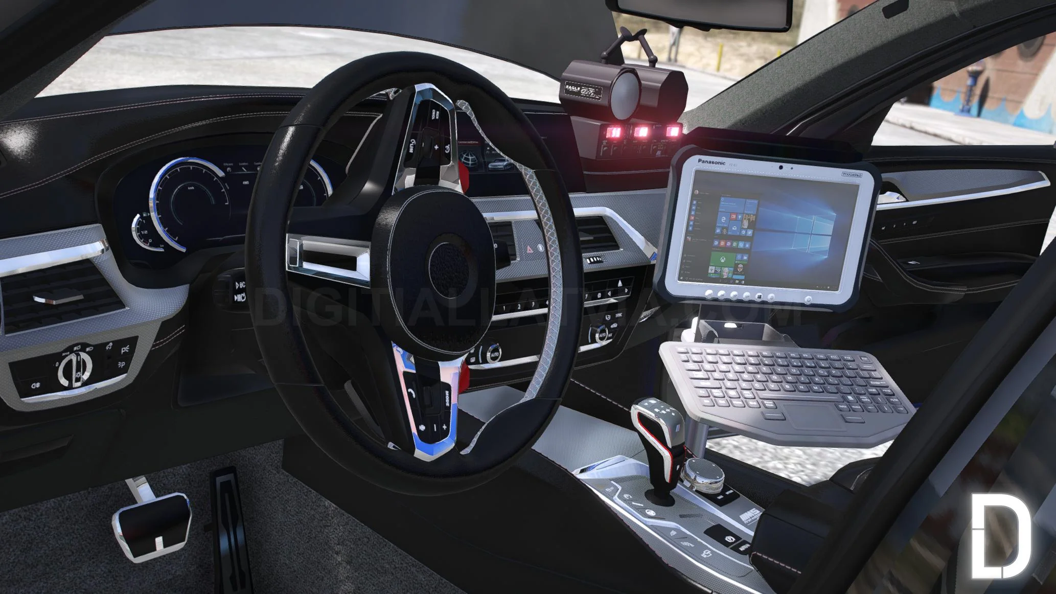 BMW M5 F90 2019 Police | Debadged | Template - Image 6