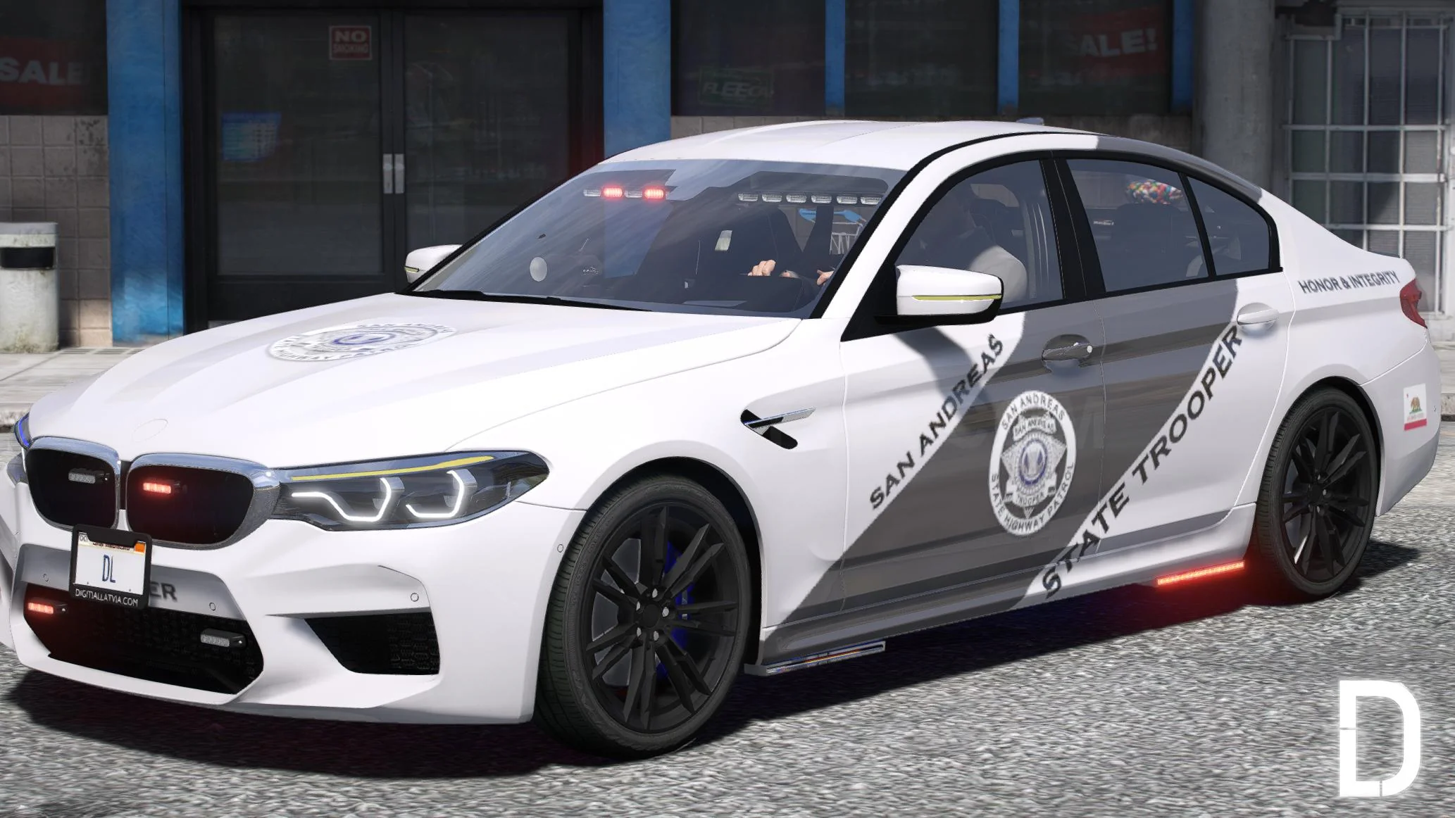 BMW M5 F90 2019 Police | Debadged | Template - Image 9