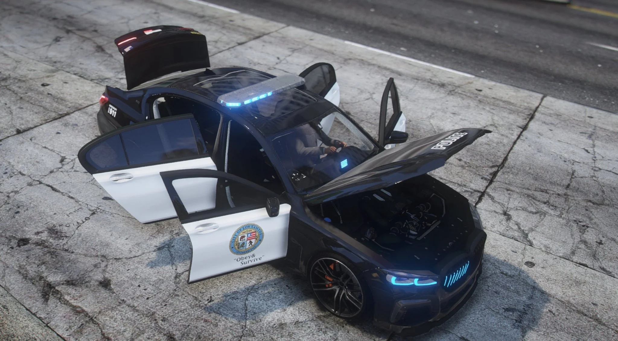 BMW M7 LSPD | Debadged | Template - Image 3