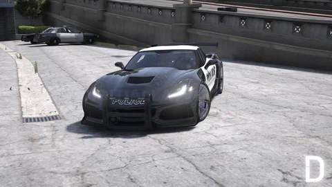 Chevrolet Corvette C7 Police | Debadged | Template - Image 2