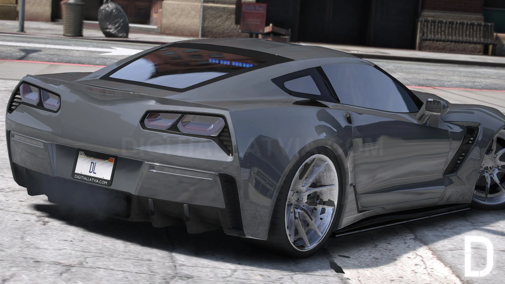 Chevrolet Corvette C7 Police | Debadged | Template - Image 6