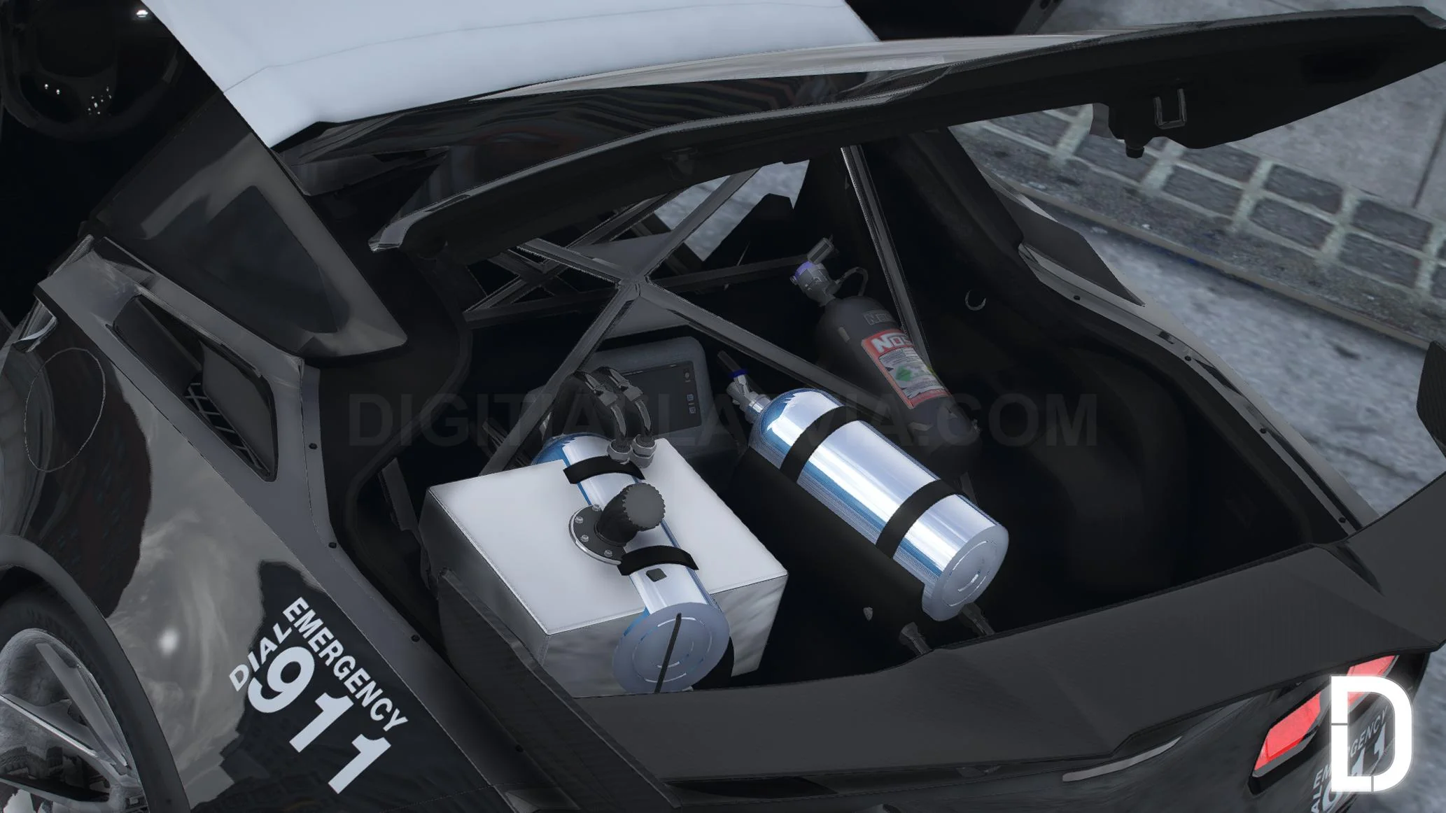 Chevrolet Corvette C7 Police | Debadged | Template - Image 8