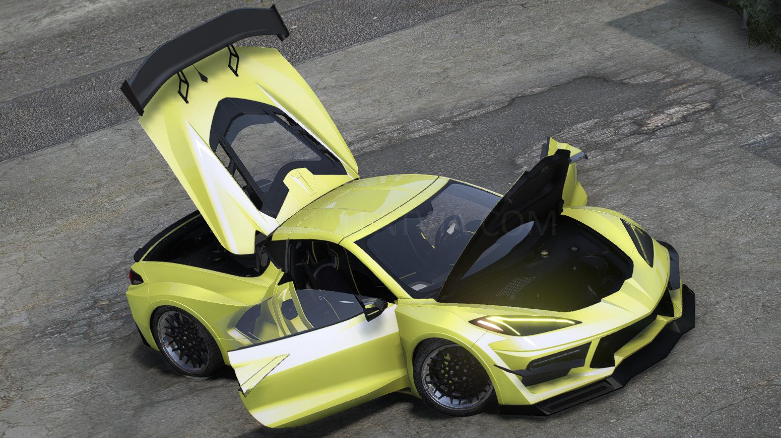 Chevrolet Corvette C8 | Debadged | Template - Image 3