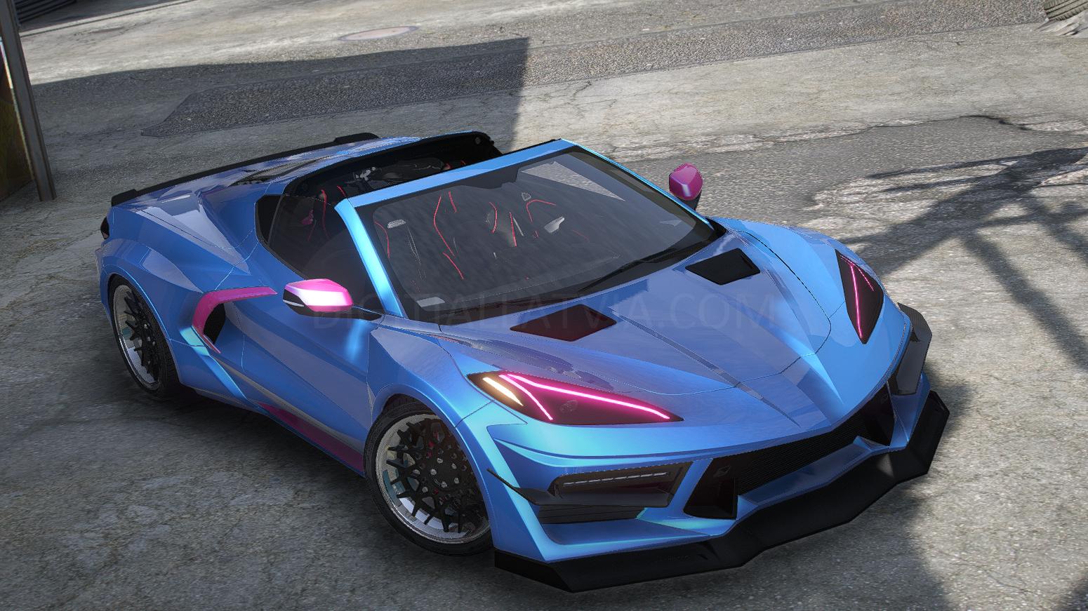 Chevrolet Corvette C8 | Debadged | Template - Image 4