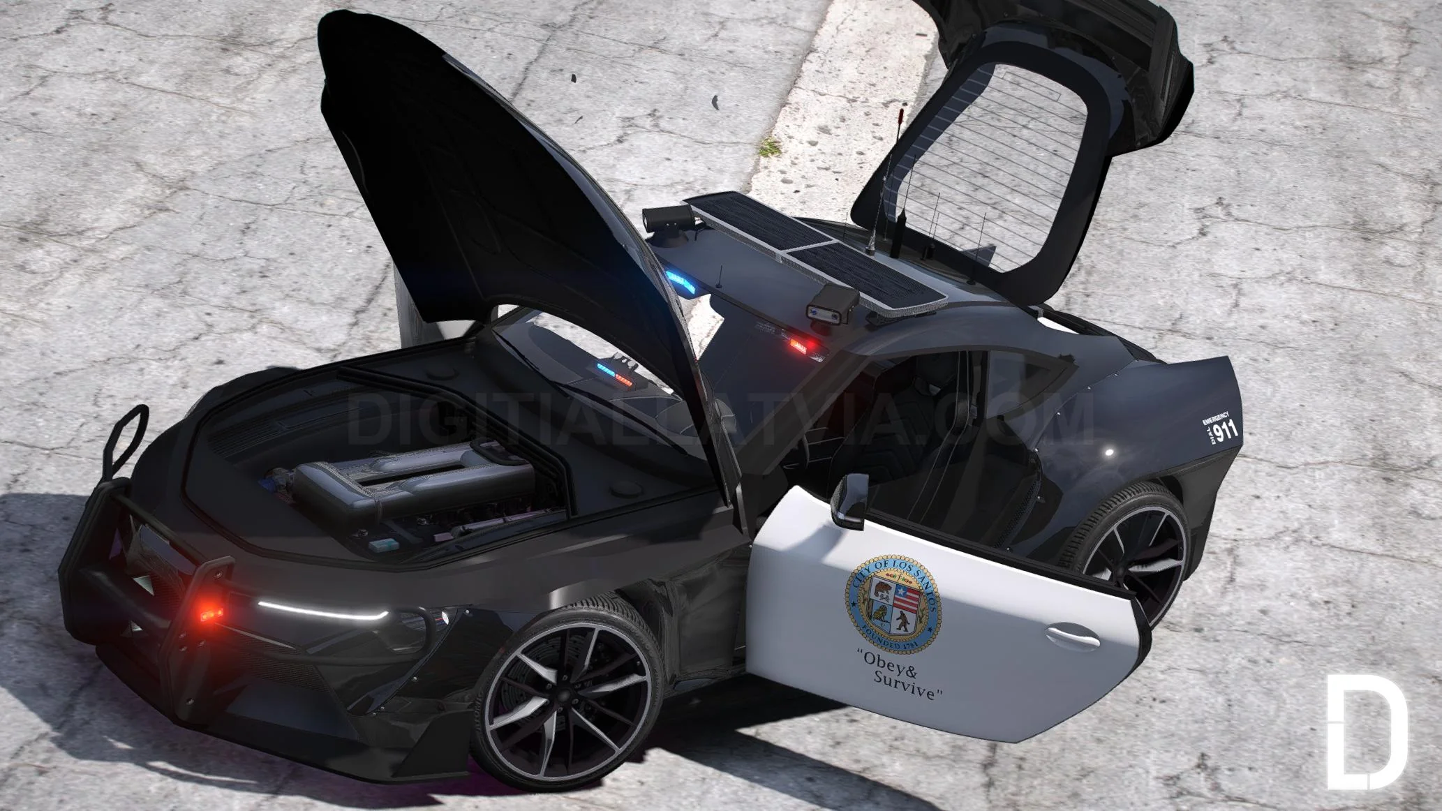 Dinka Jester RR Widebody Police Custom V2 | Tuning | Template - Image 4
