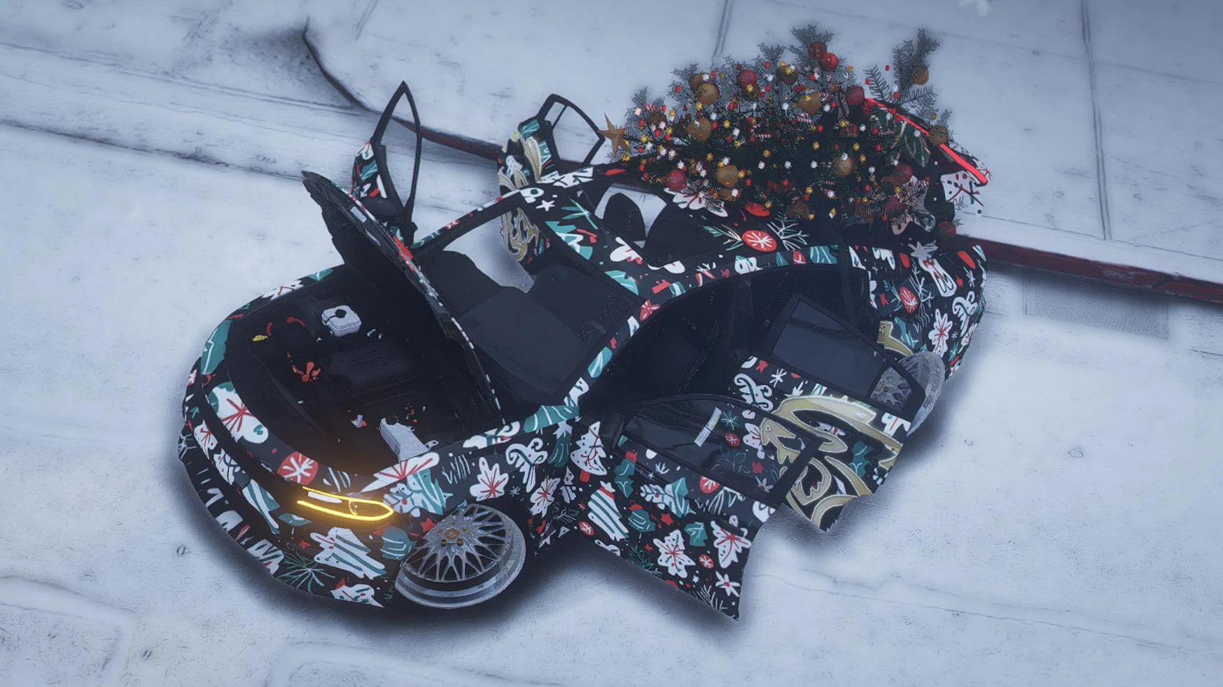 Dodge Charger Hellcat Christmas | Template | Debadged - Image 3