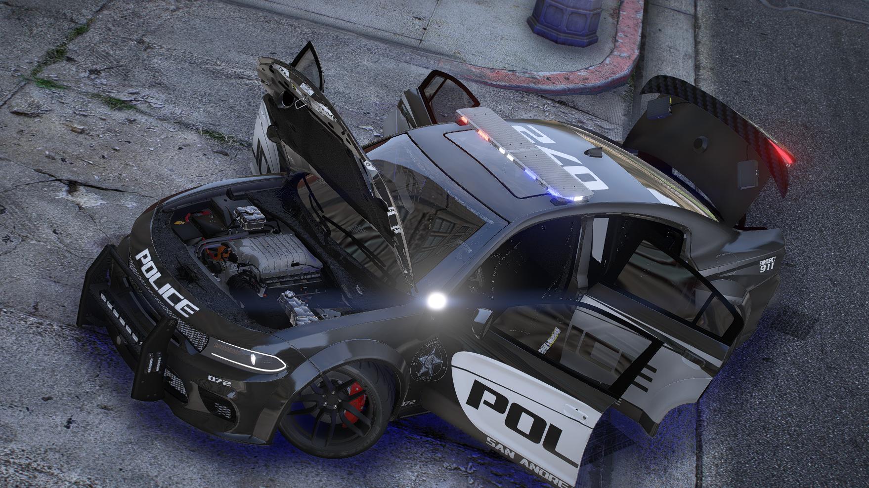 Dodge Charger SRT Hellcat Police | Debadged | Template - Image 3