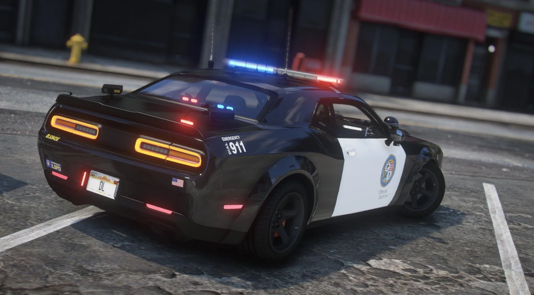 Dodge Challenger Demon LSPD | Debadged | Template - Image 2