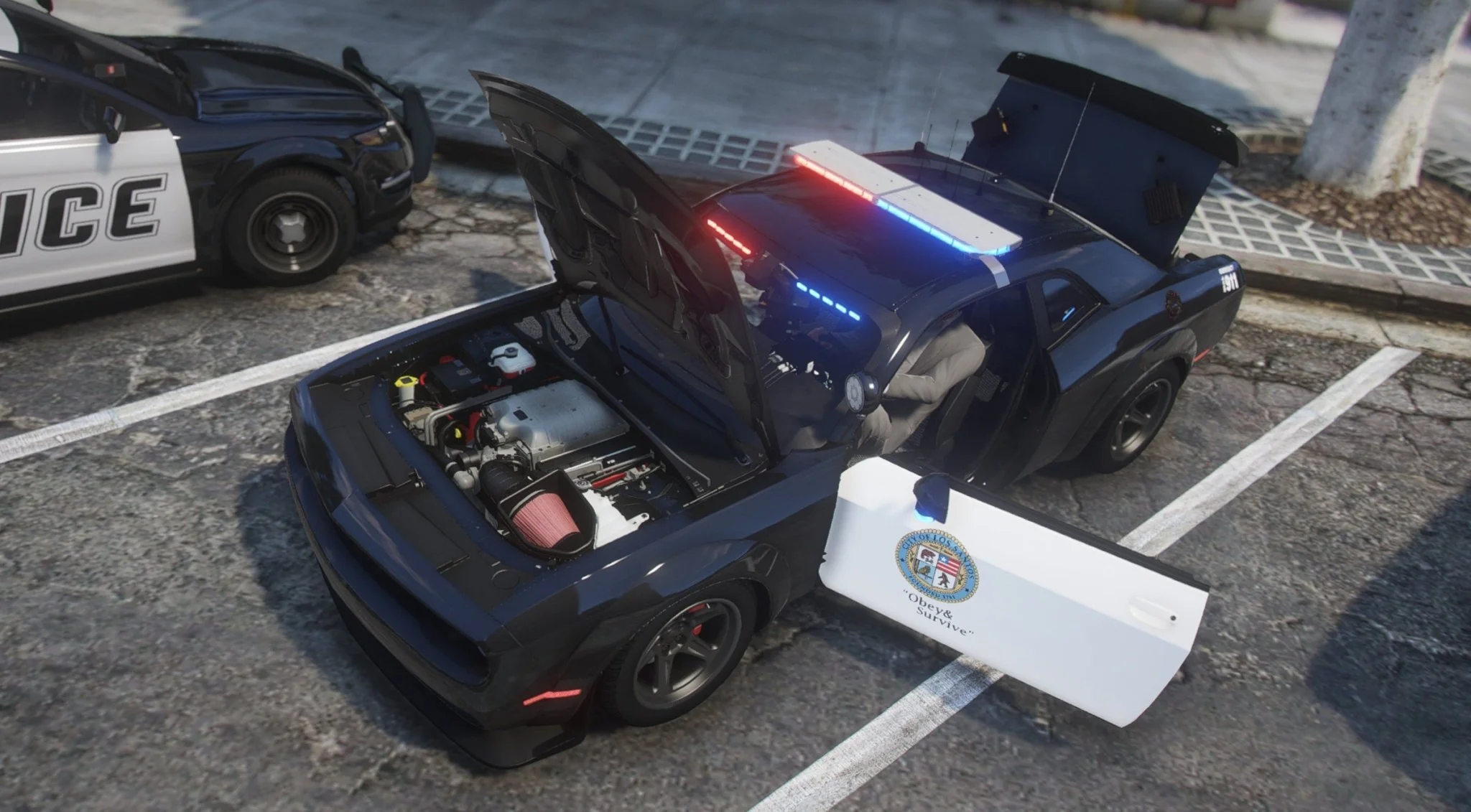 Dodge Challenger Demon LSPD | Debadged | Template - Image 3