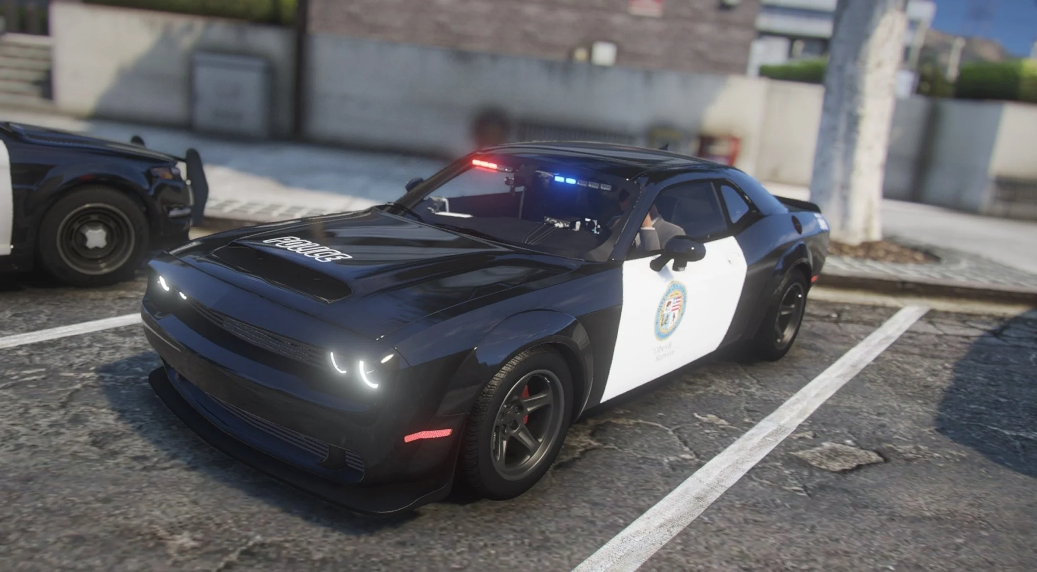 Dodge Challenger Demon LSPD | Debadged | Template - Image 6