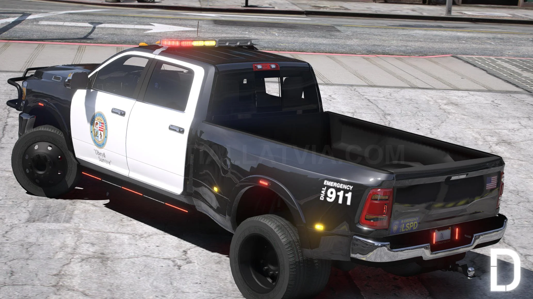 Dodge Ram 3500 Heavy Duty Police | Debadged | Template - Image 3