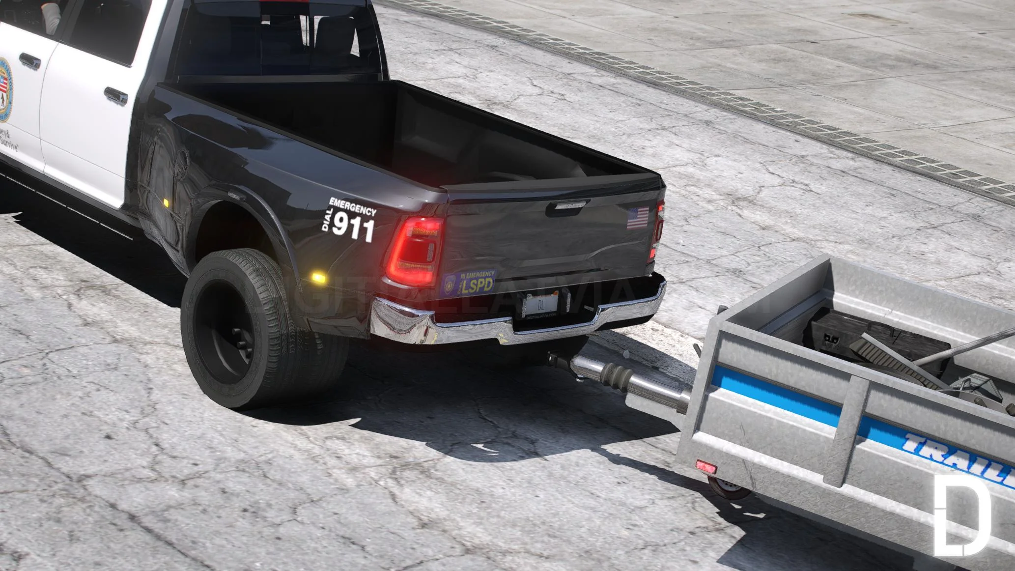 Dodge Ram 3500 Heavy Duty Police | Debadged | Template - Image 7