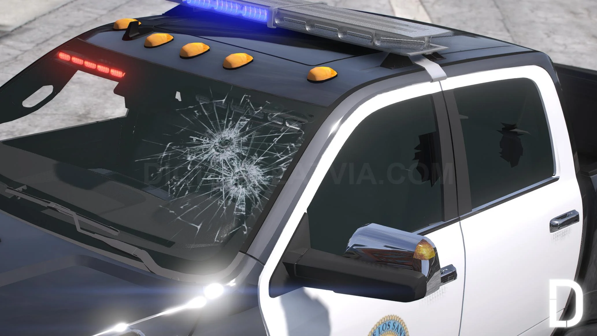 Dodge Ram 3500 Heavy Duty Police | Debadged | Template - Image 9