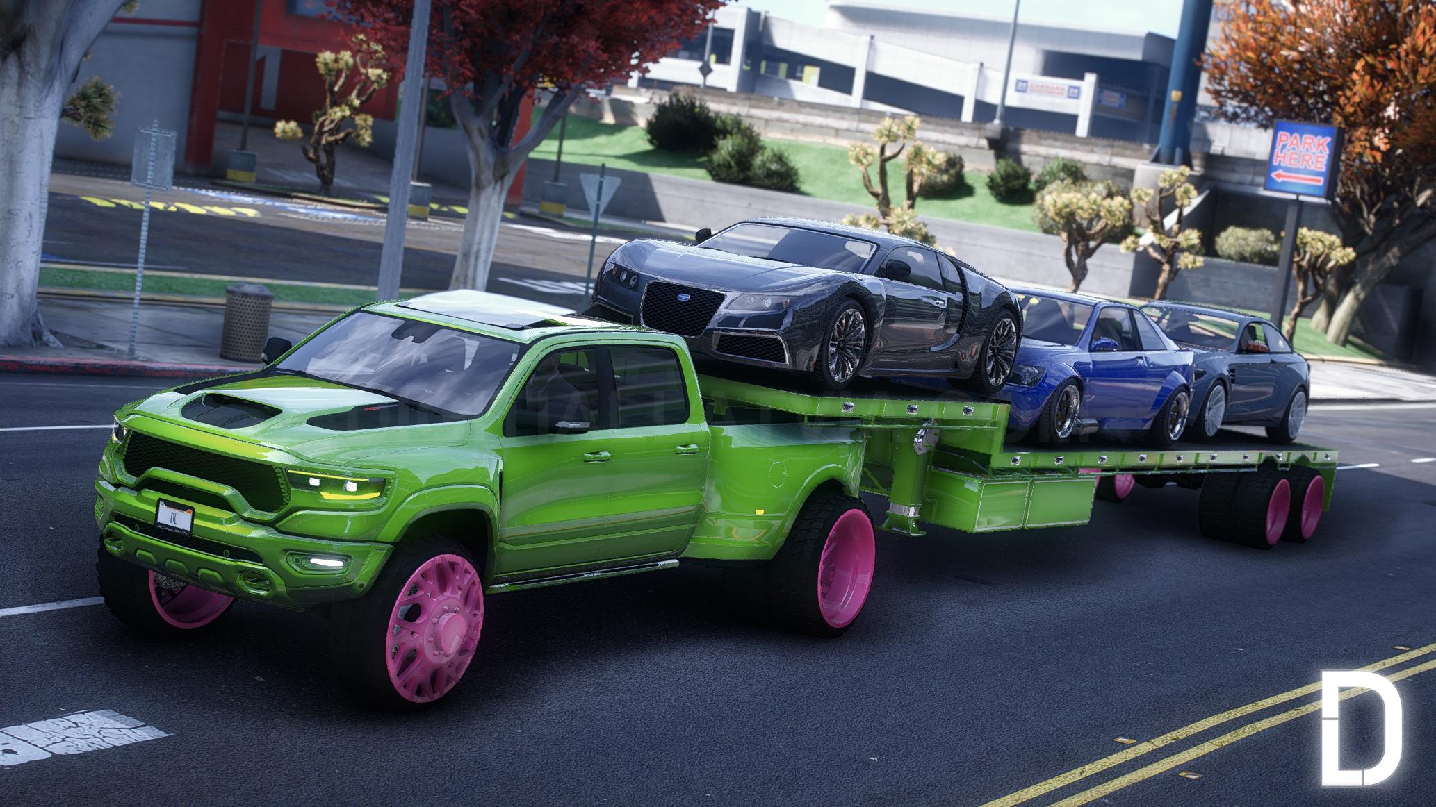Dodge Ram TRX Dually Truck + Trailer | Debadged - Image 5