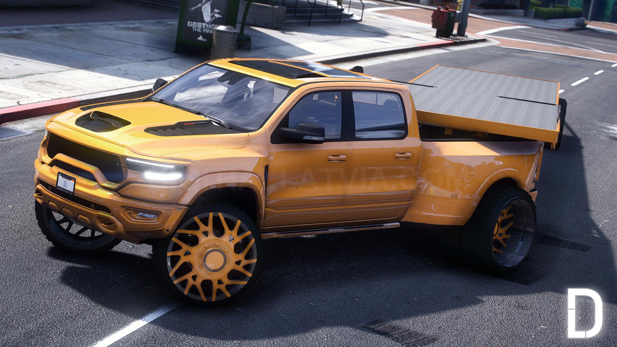 Dodge Ram TRX Dually Truck + Trailer | Debadged - Image 6