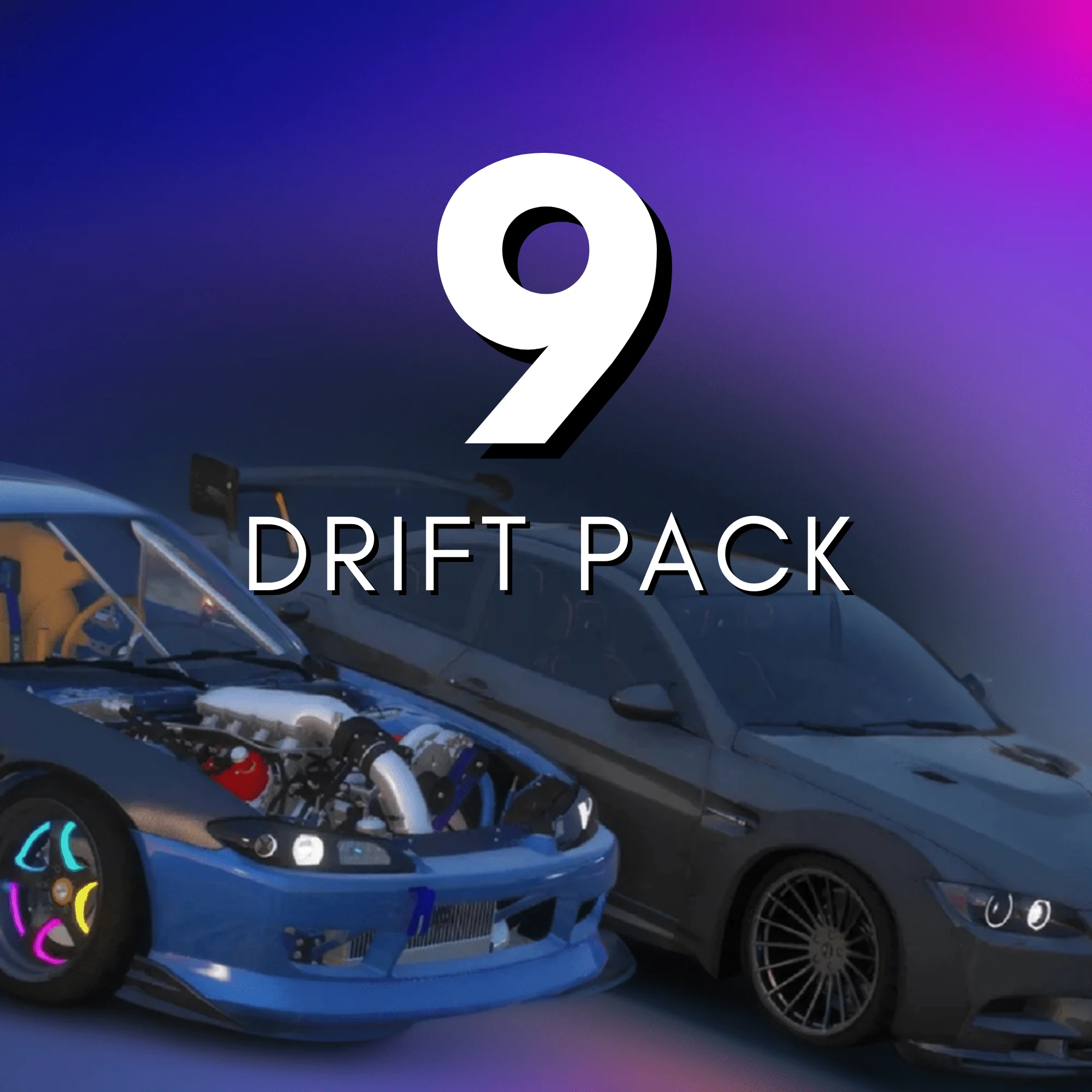 Drift Car Pack: 9 CARS