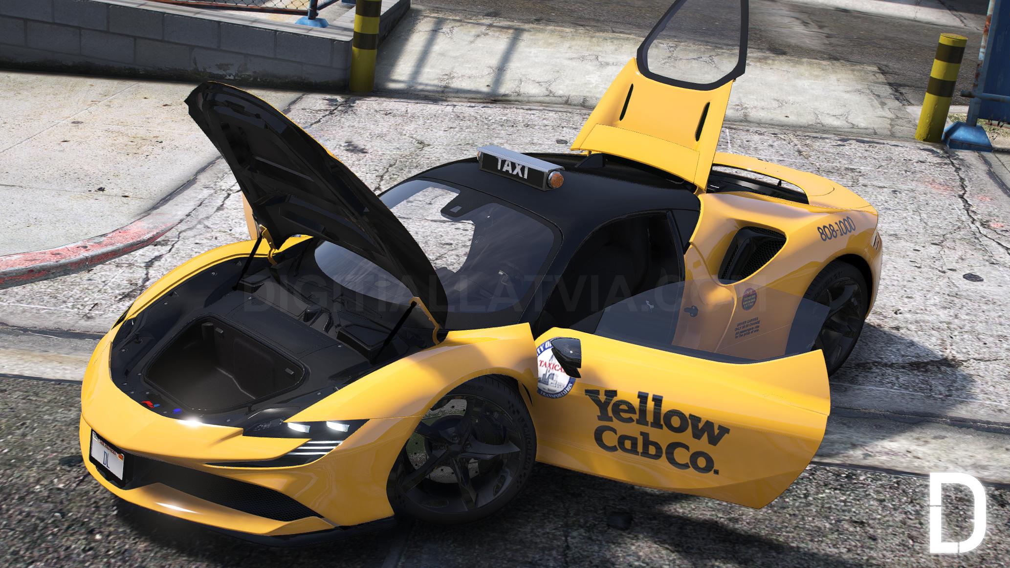Ferrari SF90 TAXI | Debadged | Template - Image 3