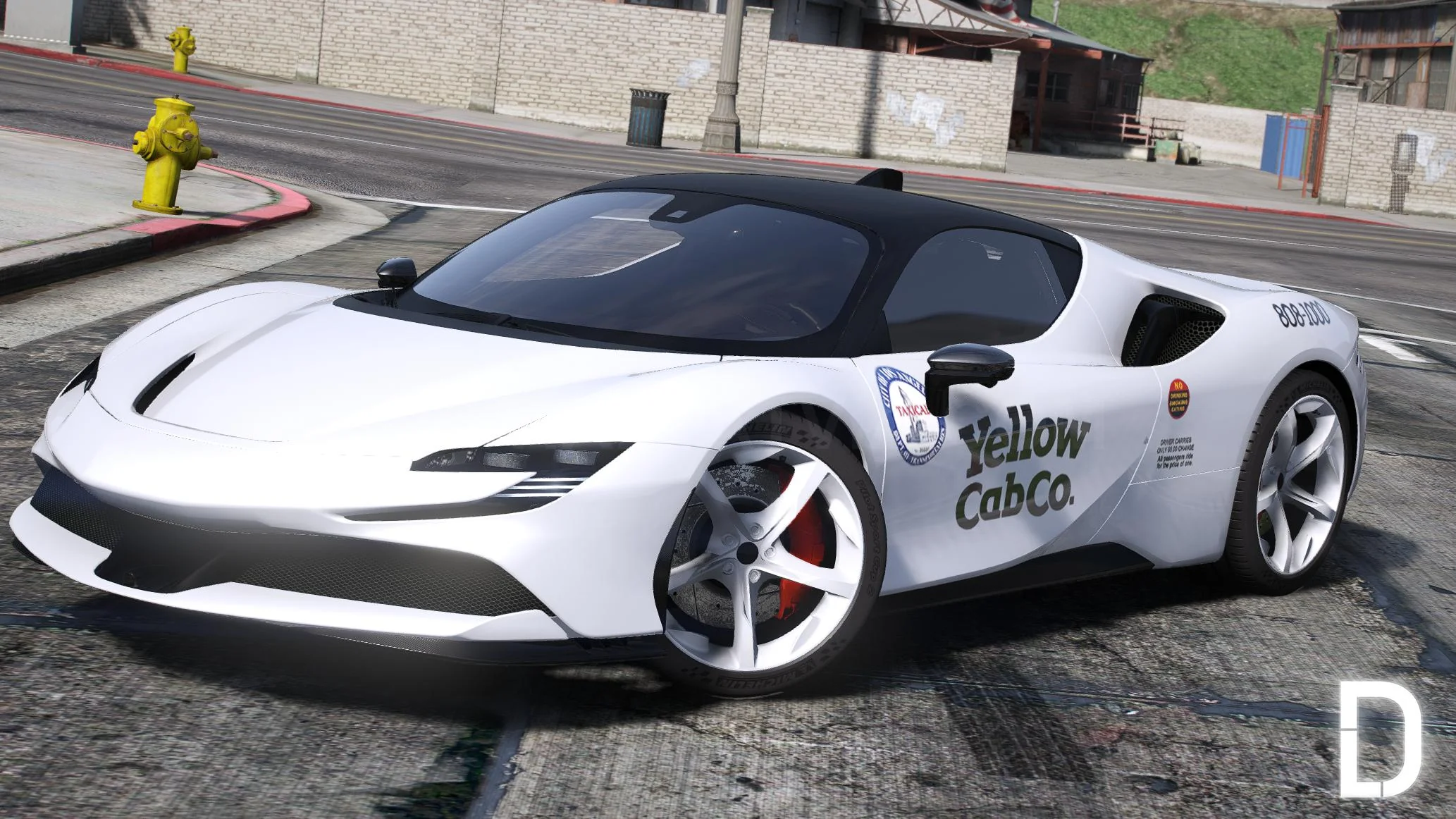Ferrari SF90 TAXI | Debadged | Template - Image 4