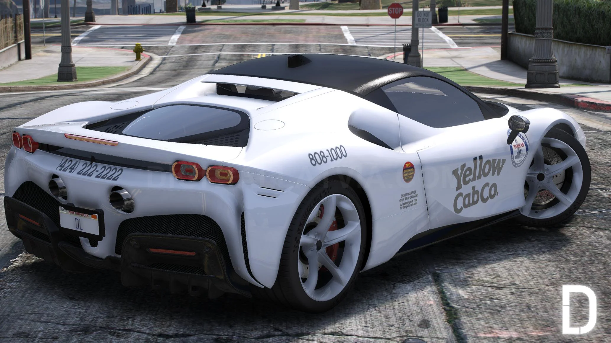 Ferrari SF90 TAXI | Debadged | Template - Image 5