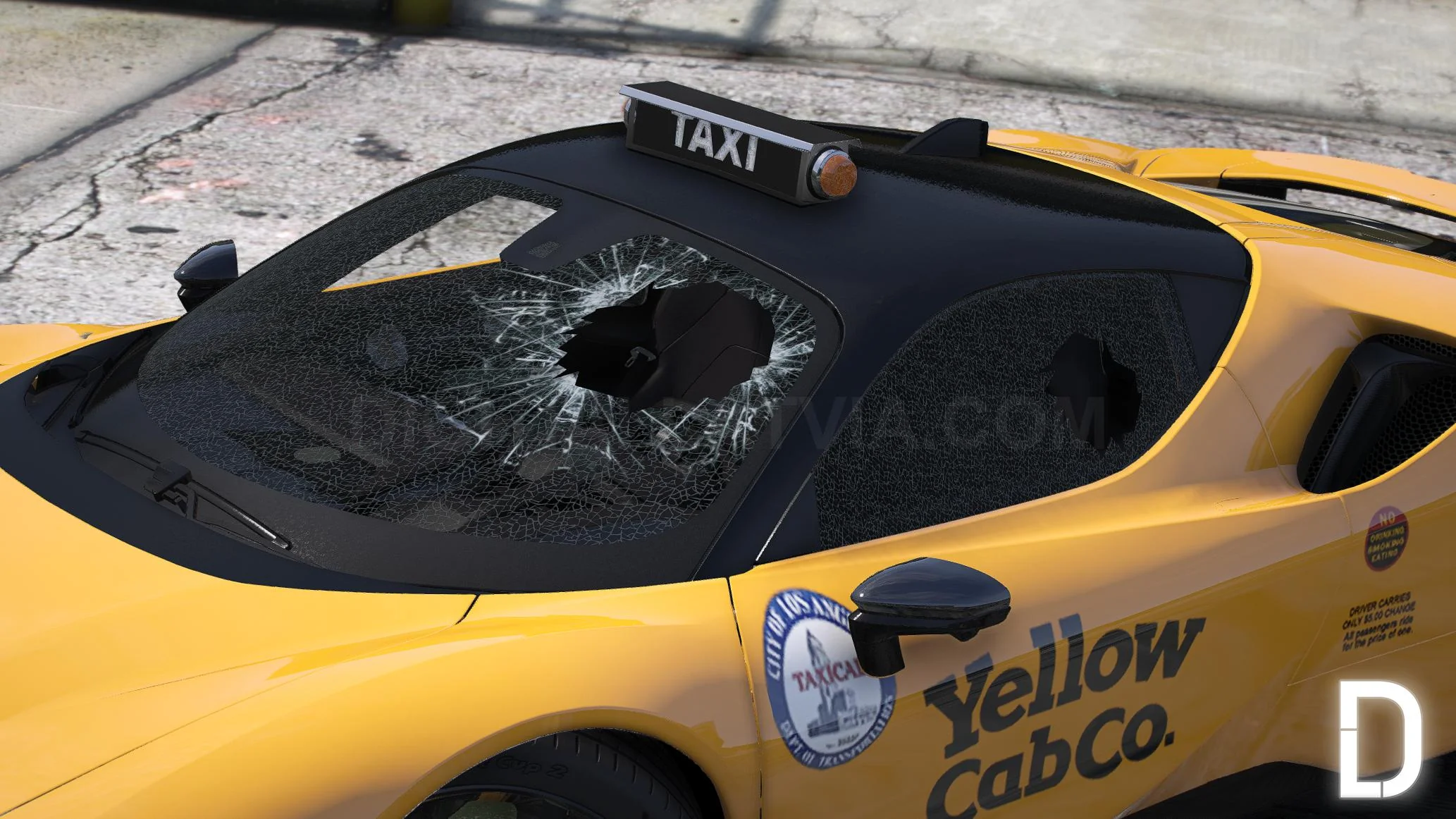 Ferrari SF90 TAXI | Debadged | Template - Image 7