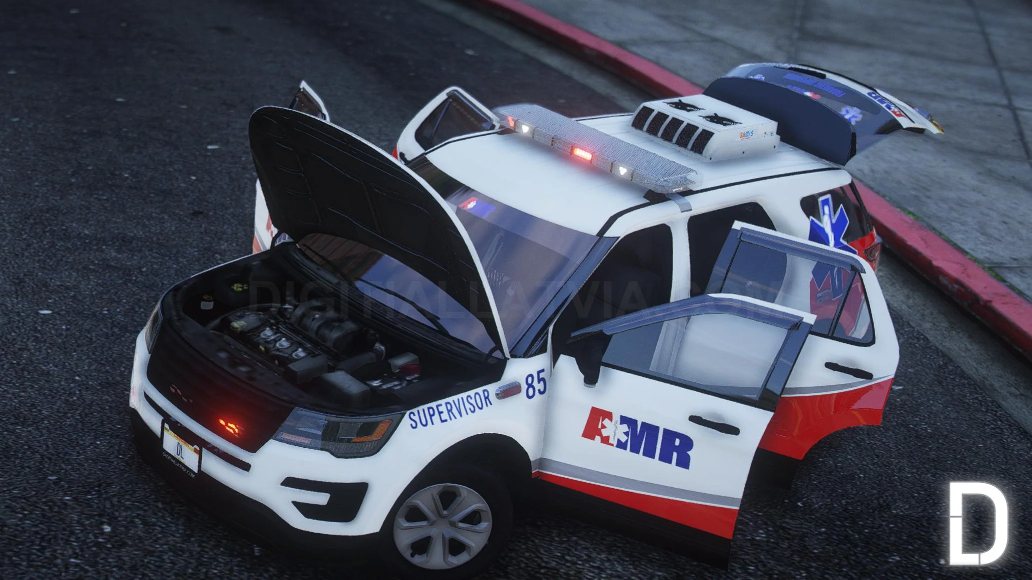 Ford Explorer 2016 EMS AMR | Debadged | Template - Image 3