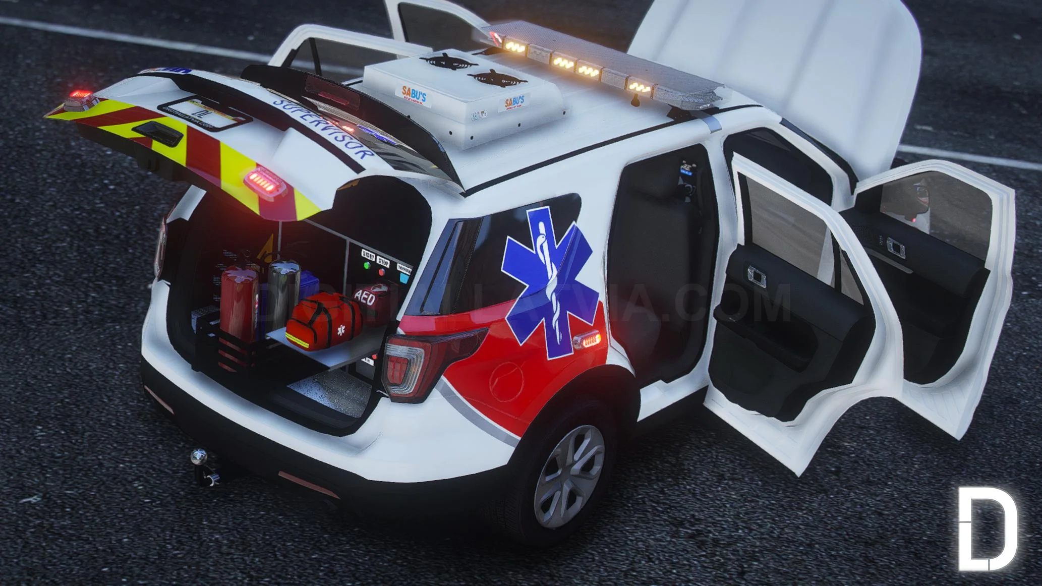 Ford Explorer 2016 EMS AMR | Debadged | Template - Image 4
