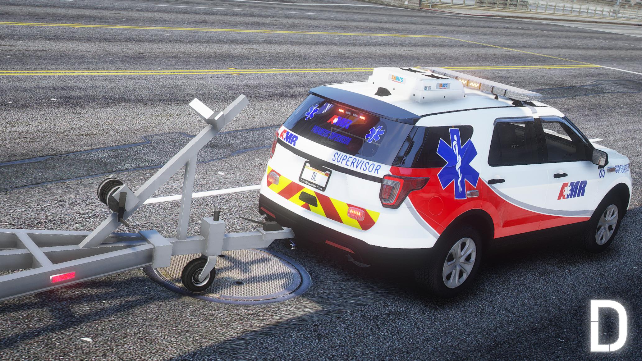 Ford Explorer 2016 EMS AMR | Debadged | Template - Image 5
