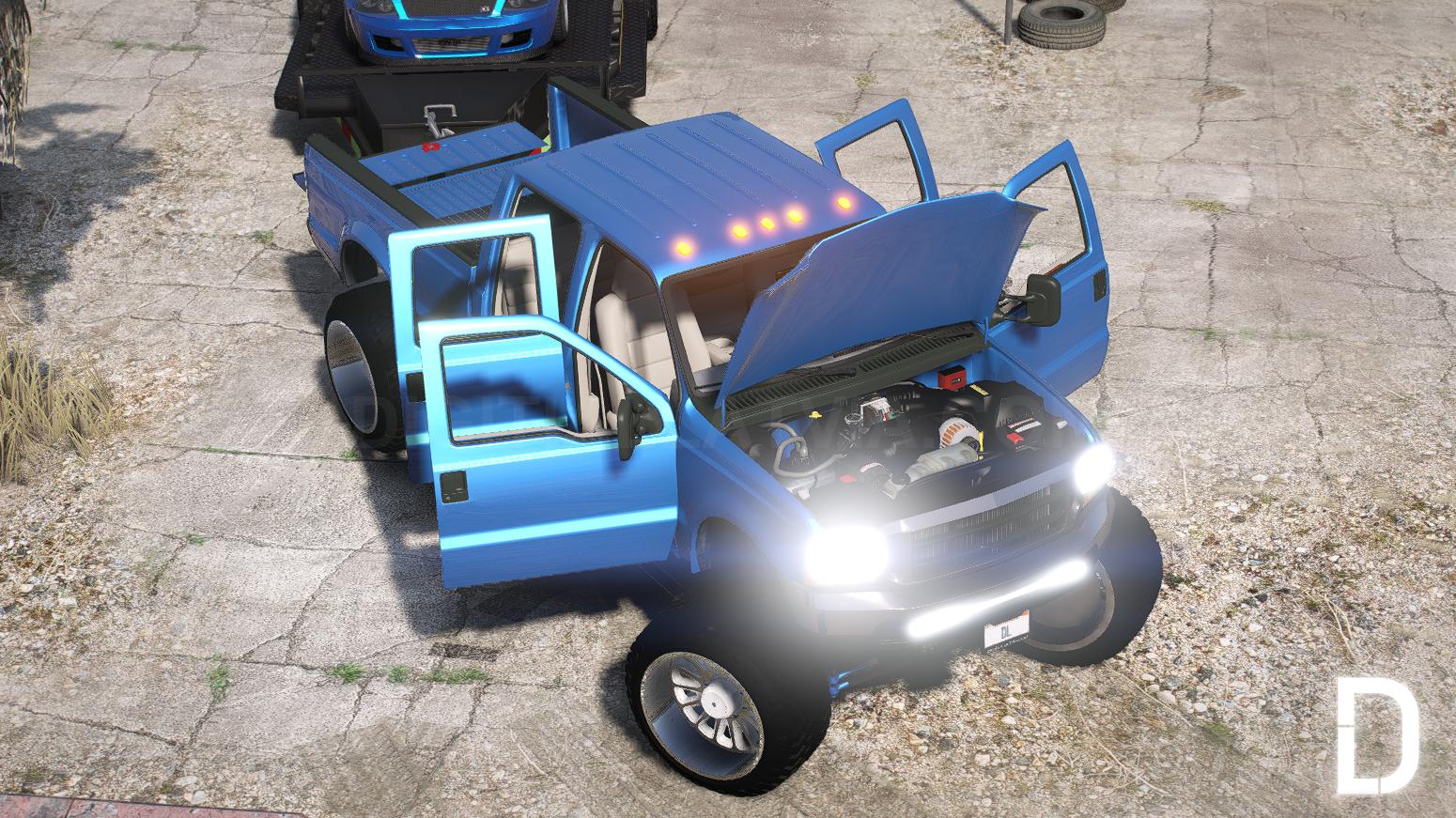 Ford F-350 Super Duty Truck + Trailer | Debadged - Image 3