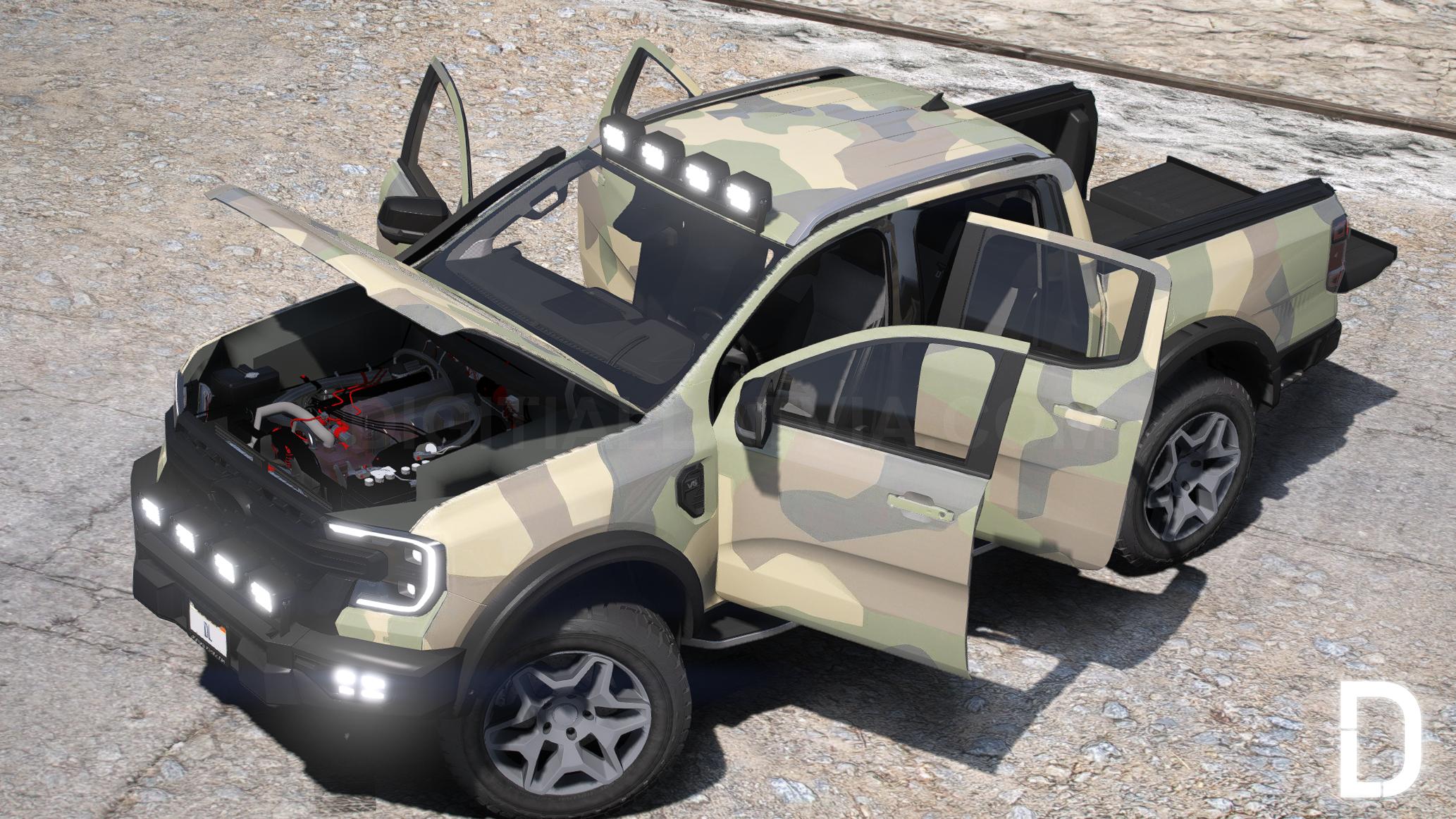 Ford Ranger Wildtrak 2023 | Debadged | Template - Image 3