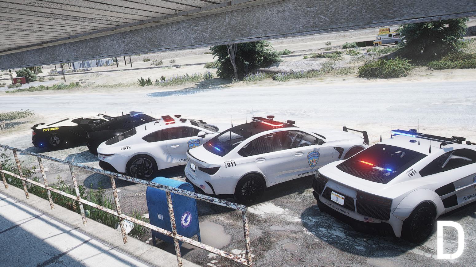 Highway Patrol Police Vanilla Car Pack | 5 Vehicles | Templates - Image 12