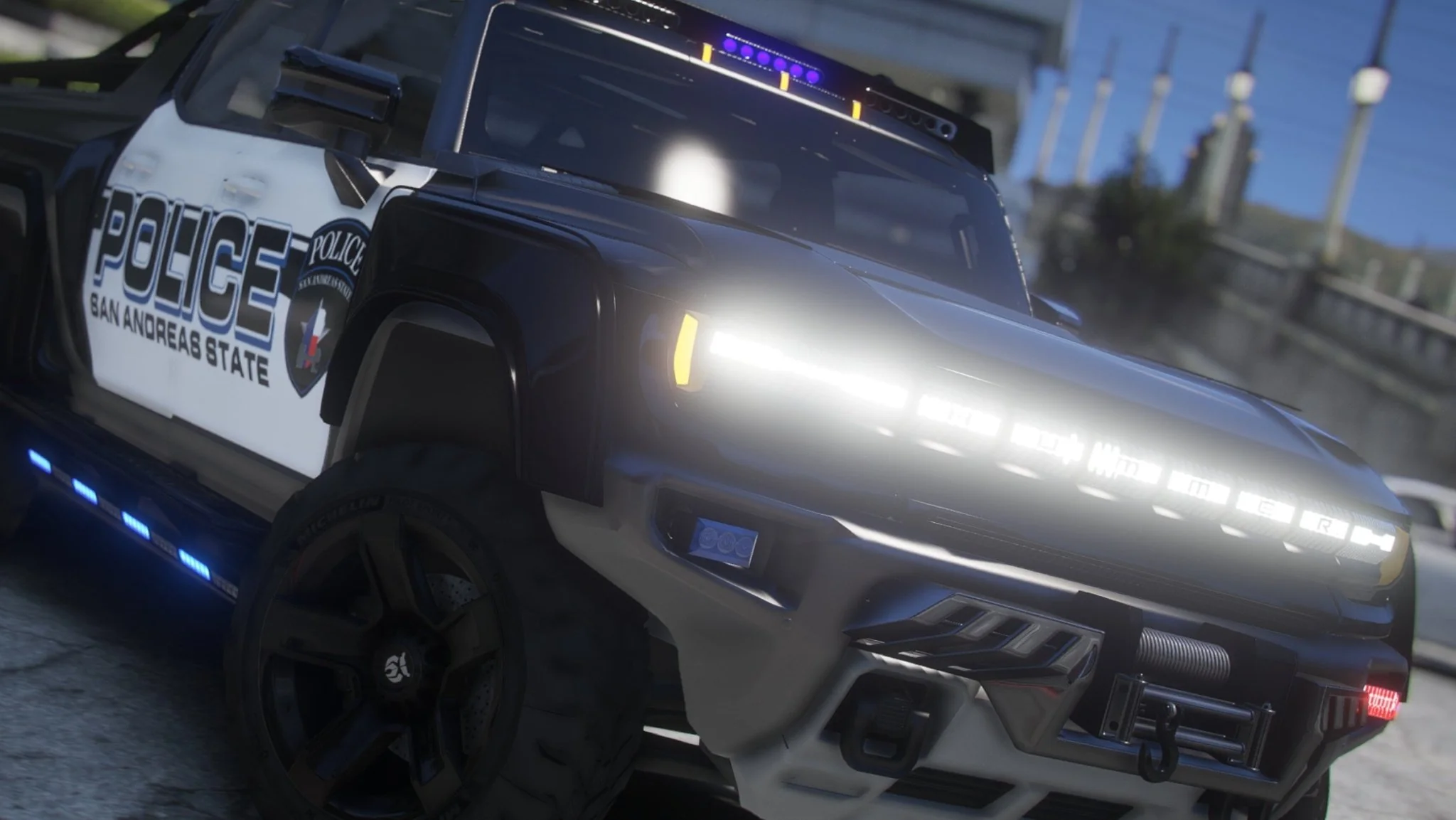 Hummer GMC EV 6x6 2022 Police | Template - Image 3