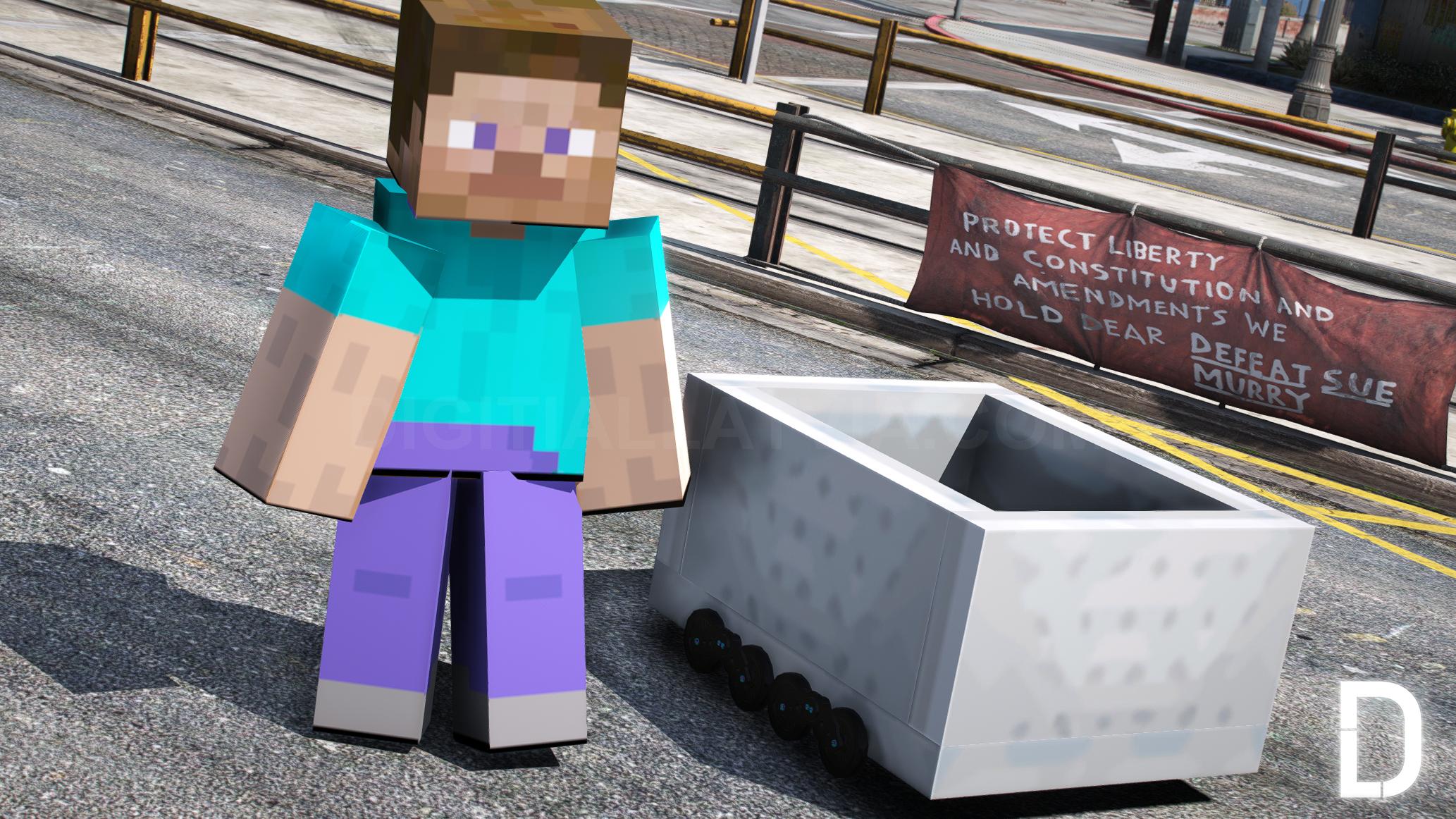 Minecraft Steve + Minecart - Image 3