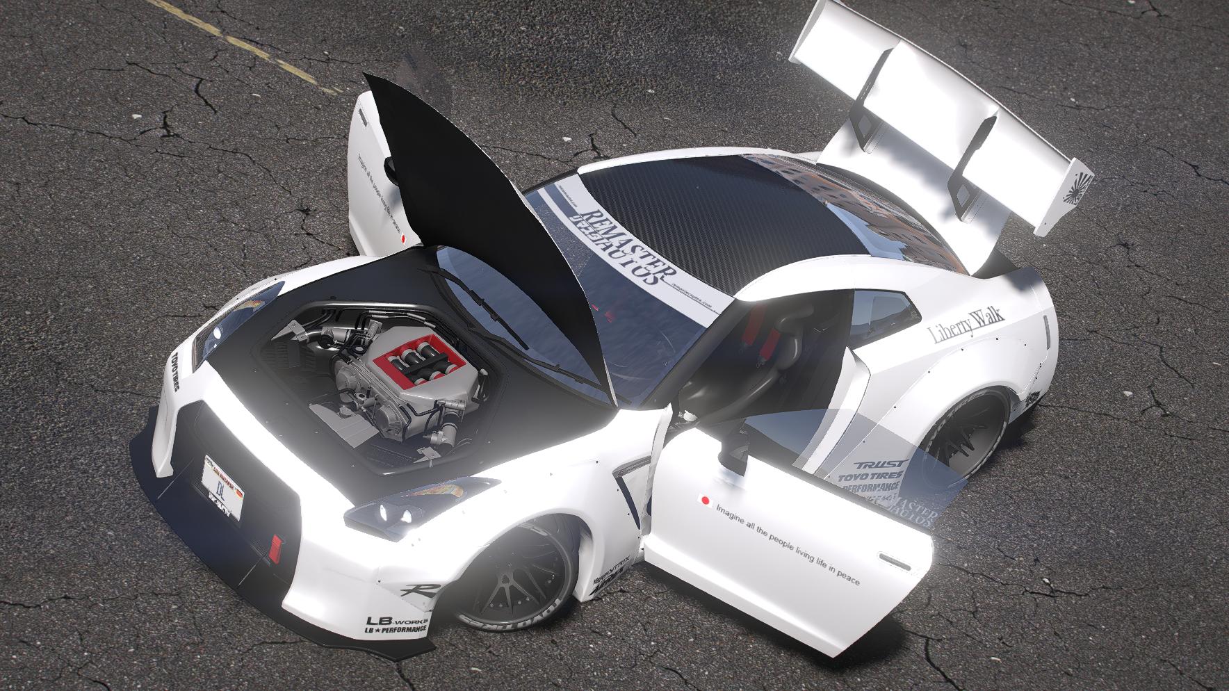 Nissan GTR R35 Liberty Walk | Debadged | Tuning | Template - Image 3