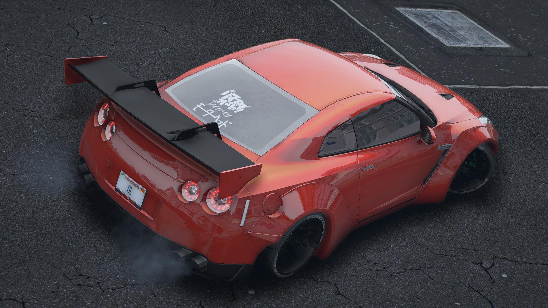 Nissan GTR R35 Liberty Walk | Debadged | Tuning | Template - Image 5