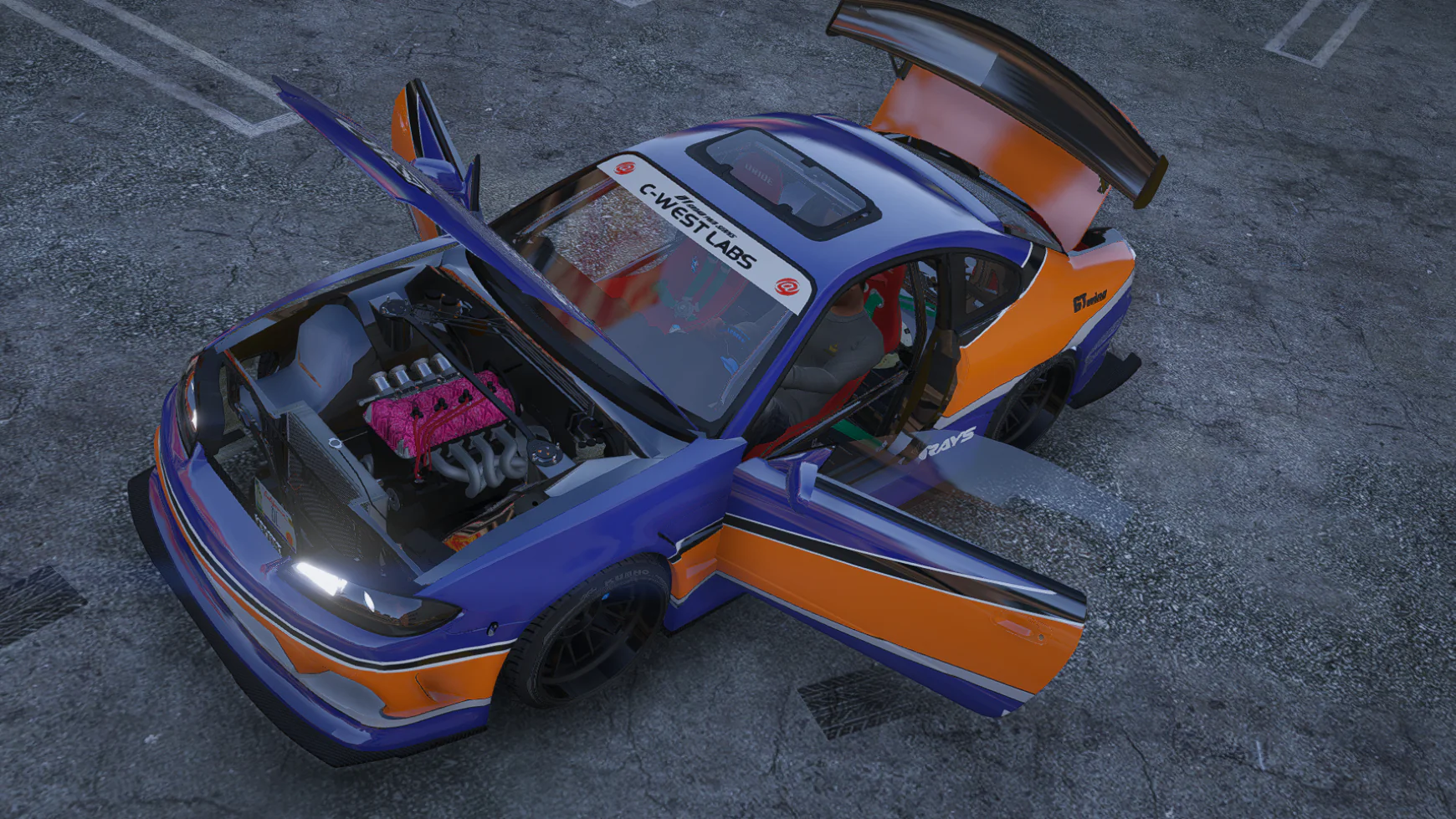 Nissan Silvia S15 F&F Tokyo Drift Mona Lisa | Debadged | Template - Image 3