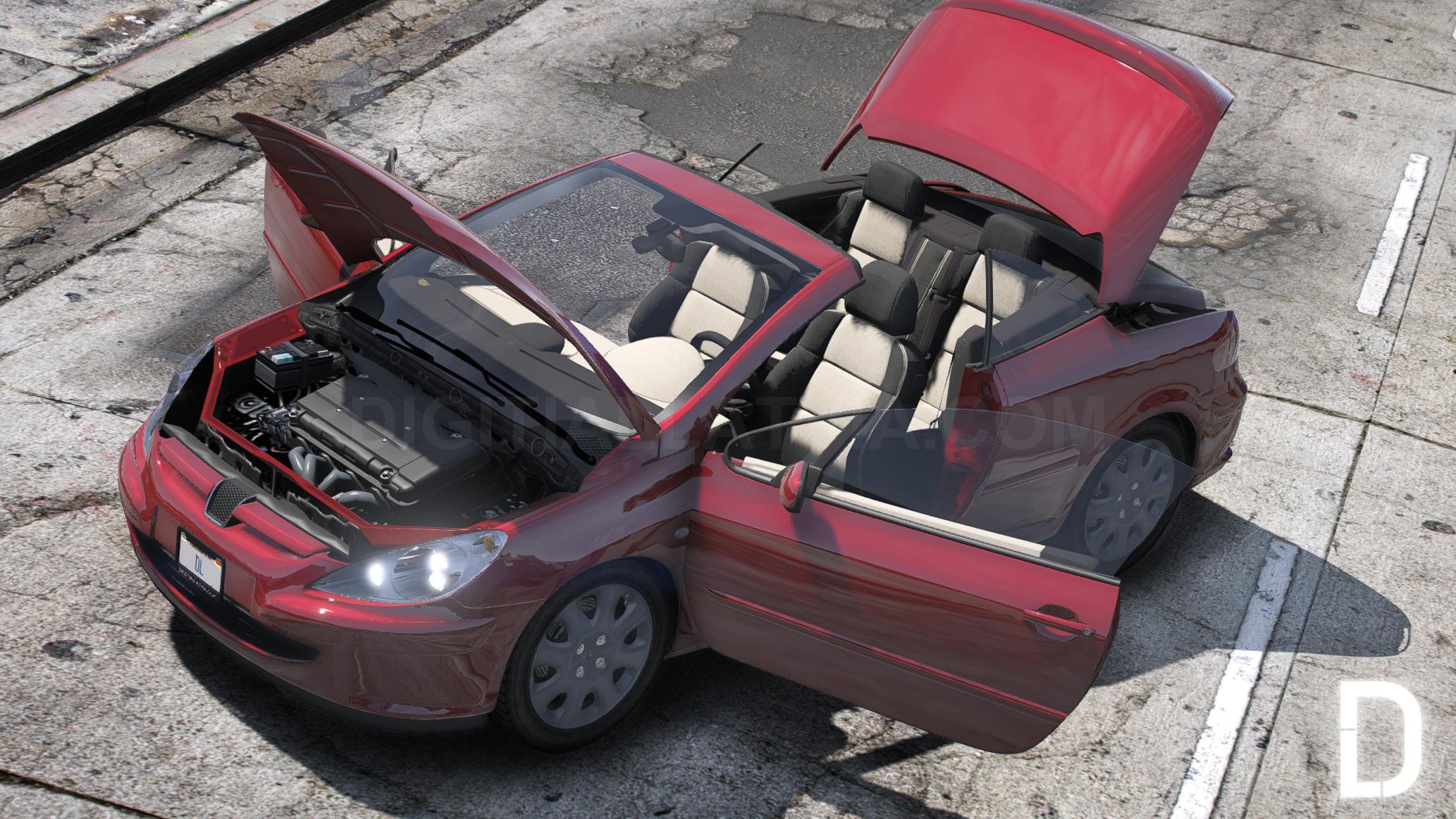 Peugeot 307 Coupe Cabriolet 2004 | Debadged | Animated Roof - Image 3