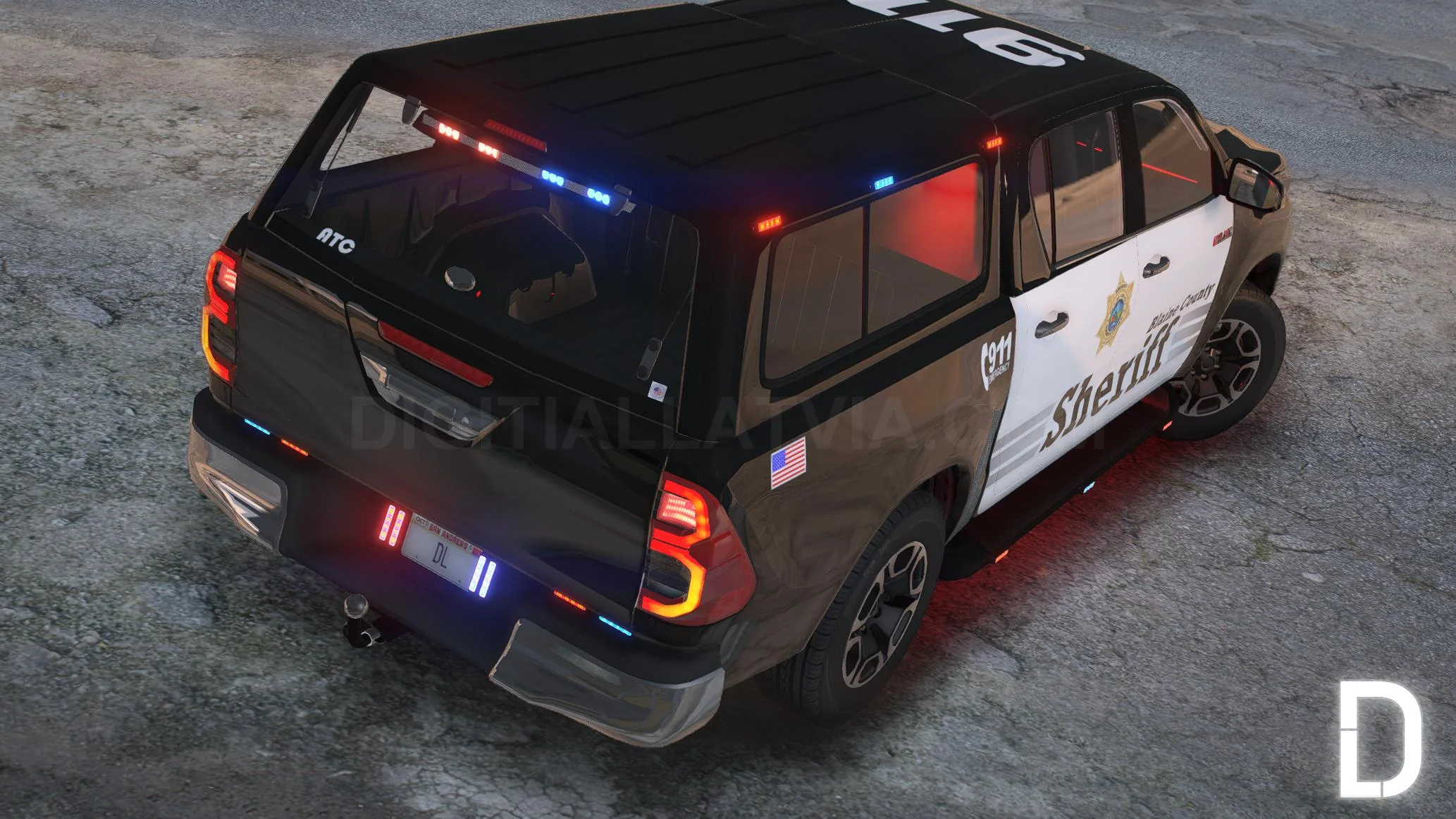 Toyota Hilux 2021 Police | Debadged | Template - Image 2