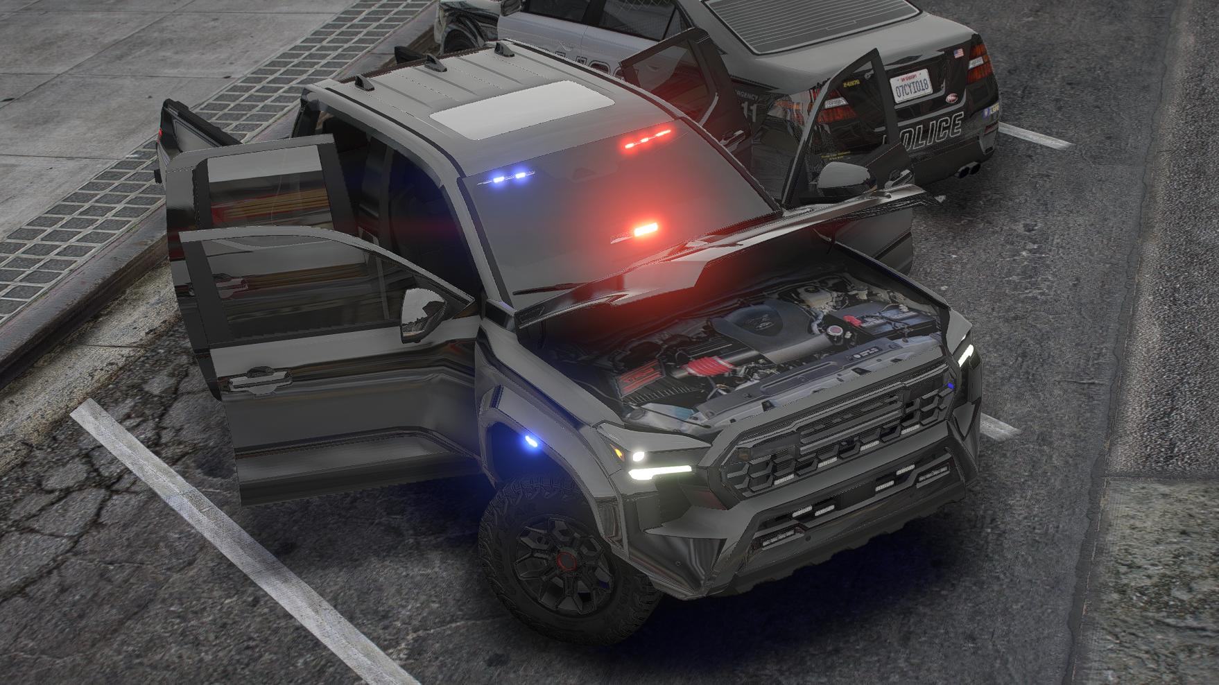 Toyota Tacoma 2024 Police Unmarked | Debadged | Template - Image 3